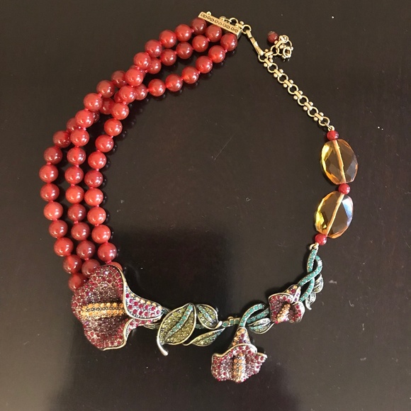 Heidi Daus Large Statement Piece crystal Necklace - Picture 1 of 3